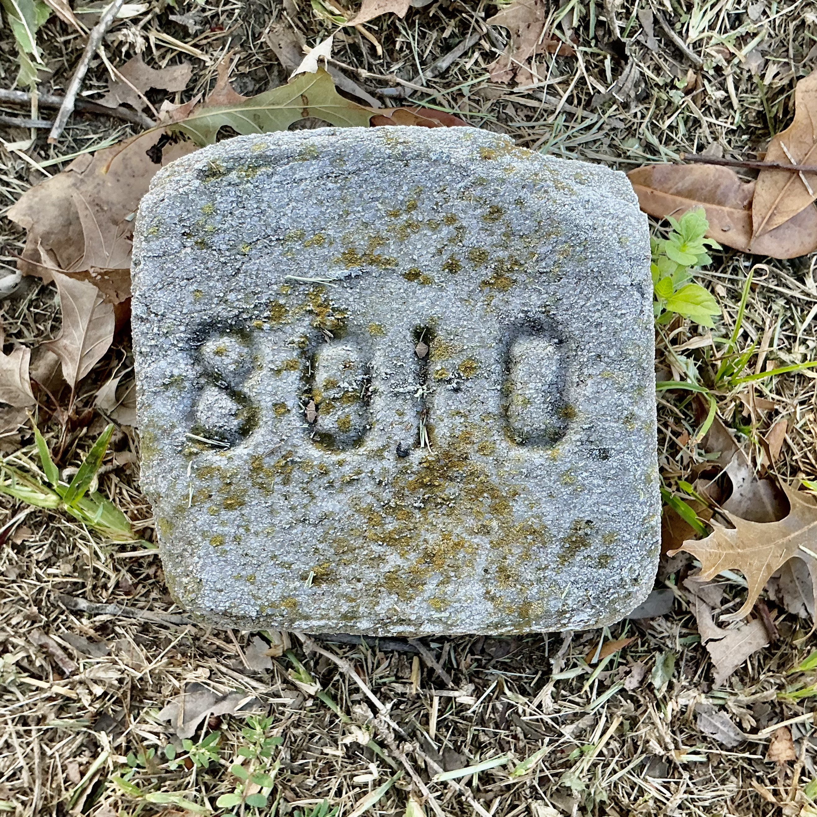Top of flat marble marker