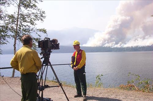 Media coverage of Robert Fire, Glacier National Park, 2003