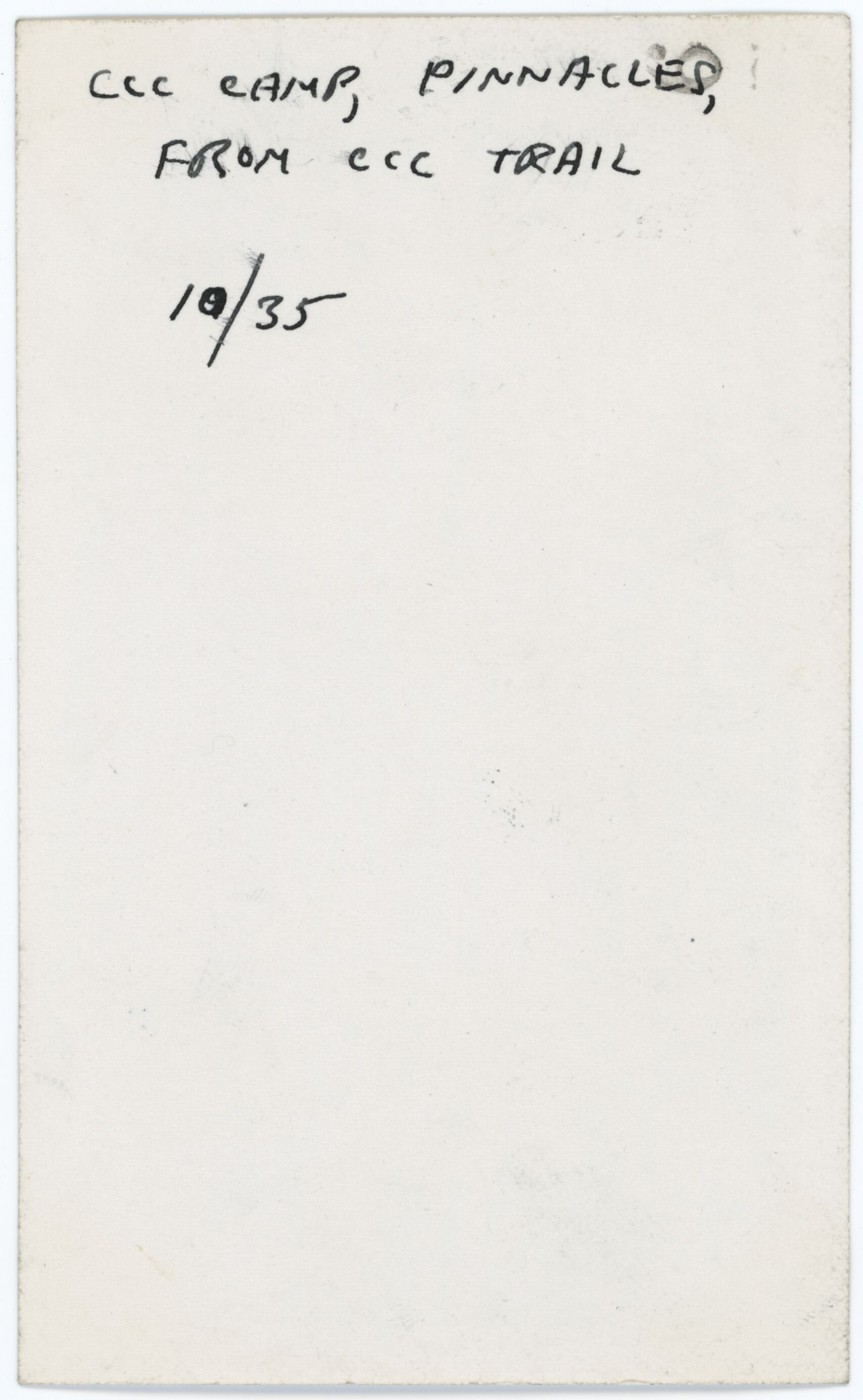 (Reverse) Camp Pinnacles