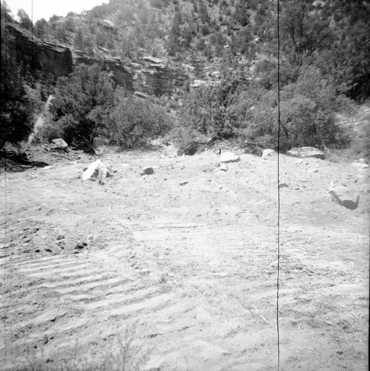BW Photos of road repairs at Cedar Breaks.