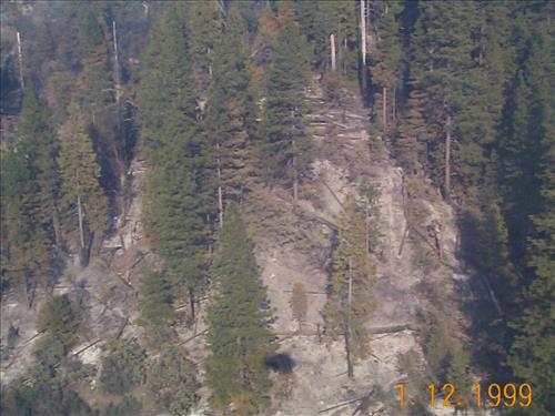 Aerial shots of the Turner Ridge prescribed fire, January 12, 1999, Yosemite National Park