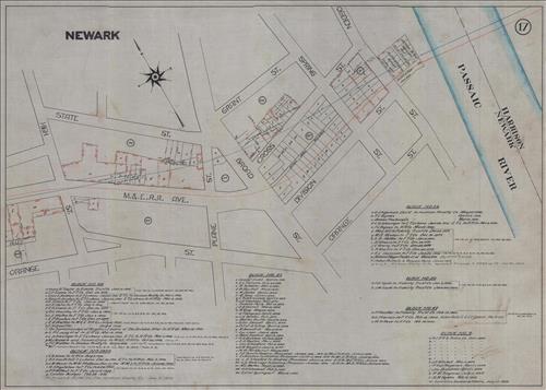 52428.LK--Property Map--Morris and Essex Railroad--Newark to Orange, NJ