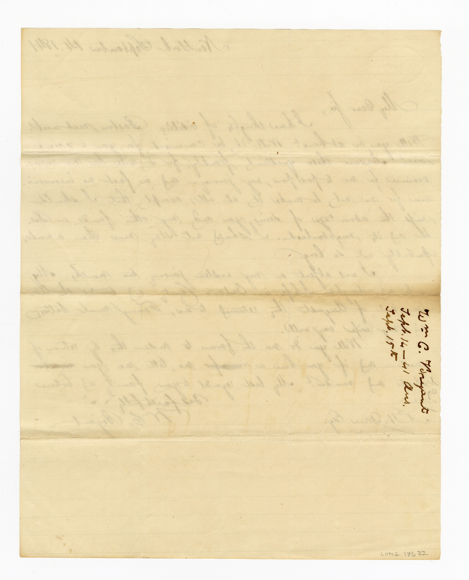 Manuscript letter