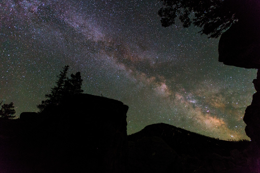 Milky way near Mammoth Hot Springs