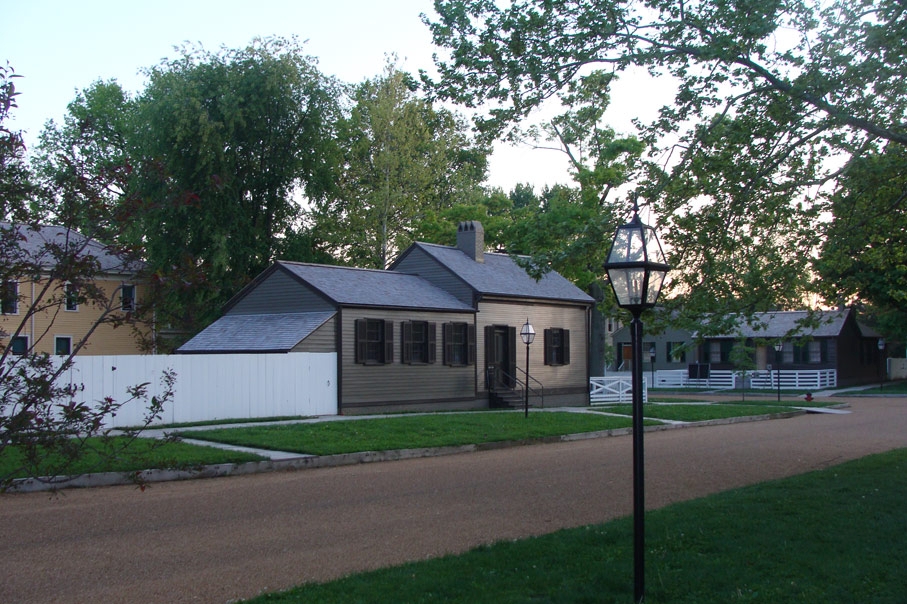 The Arnold house stands across the street from the Lincoln Home.