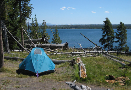 Campsite on Yellowstone Lake