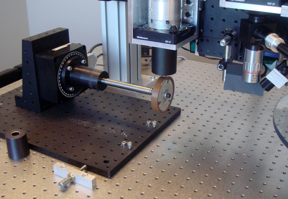 IRENE during the scan. The small white line is the area of IRENE’s ‘view’. 