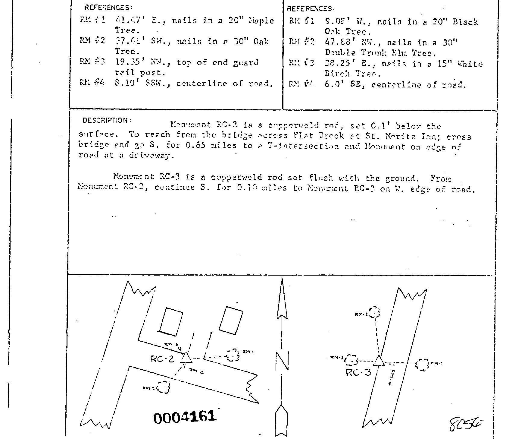 00004161 Monumentation Sketch of RC-2 in Delaware Water Gap National Recreation Area, 1966