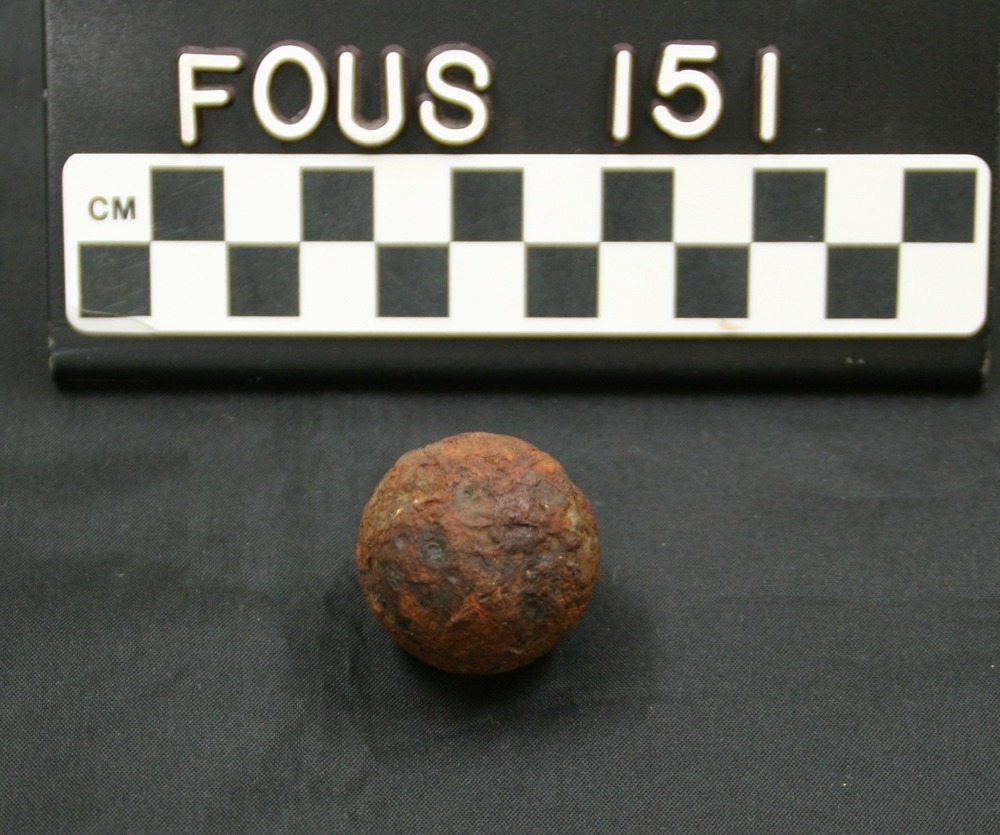 Iron ball.