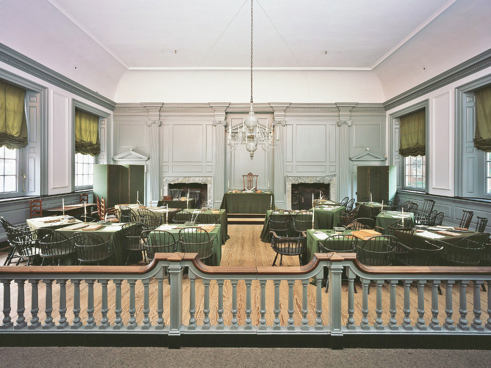 The Assembly Room of the Pennsylvania State House.