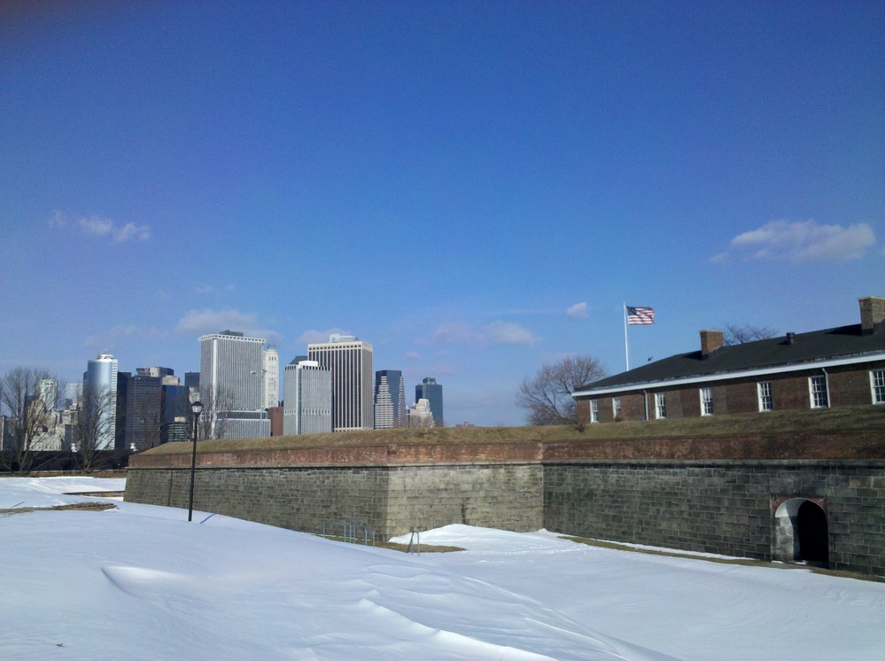 Fort Jay in winter