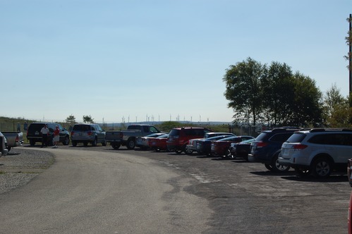 General public parking area at the temporary memorial at the Western Overlook