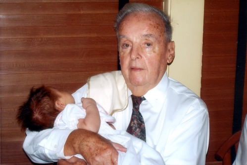 Man holding a baby