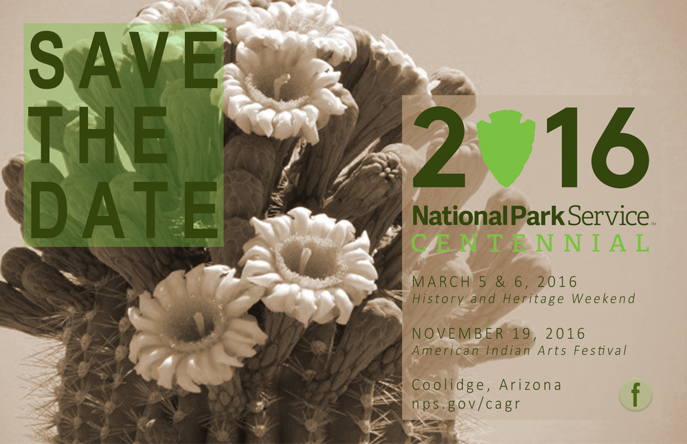 saguaro bloom with text reminding folks of 2016 events