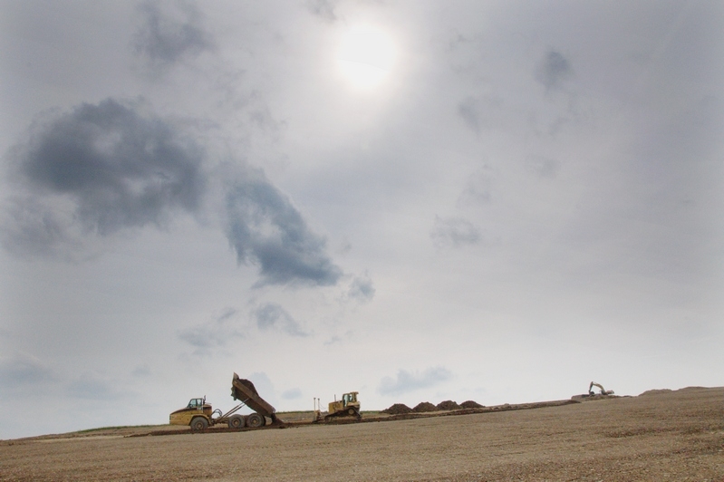 Grading work at the future site of the visitor center, May 2011