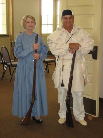 Marie and author Stephen Estopinal at Chalmette Remembers War of 1812 beginning June 2012