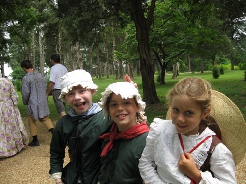 A few of our living historians having fun in the Historic Memorial Area!