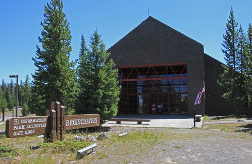 Grant Village, front of registration building
