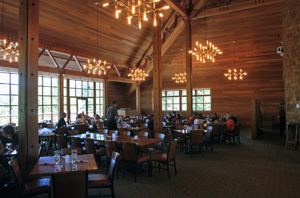 Grant Village, inside the restaurant