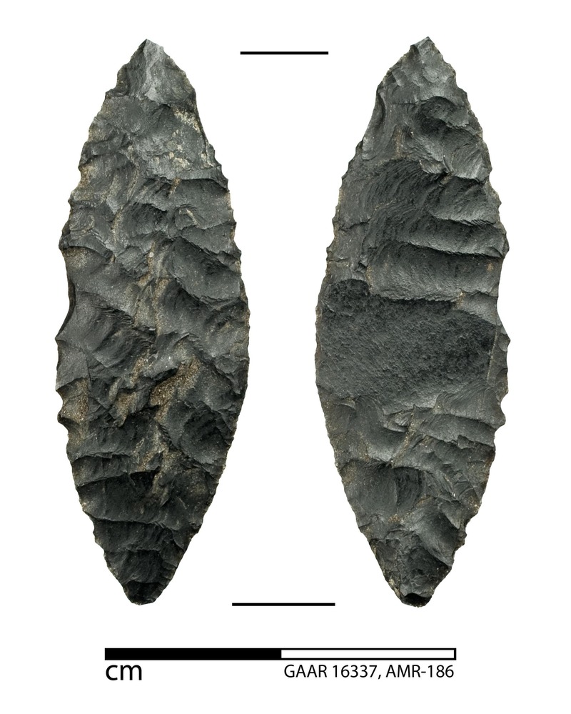 A black chert Denbigh bifacial endblade