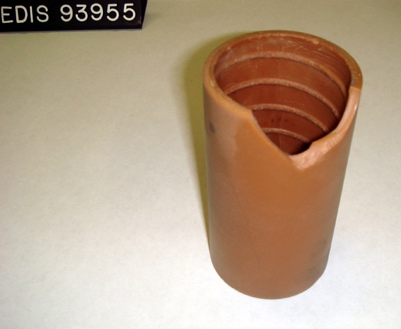 Brown wax cylinder, NPS catalog number EDIS 93955. (Credit: National Park Service)