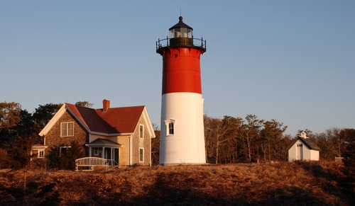 Directions: Turn right off Route 6
at Nauset Road at Salt Pond Visitor Center. Continue to Coast Guard Beach, and turn left onto Ocean View Drive. Drive one mile to Nauset Light Beach parking area. Operated seasonally for public access.