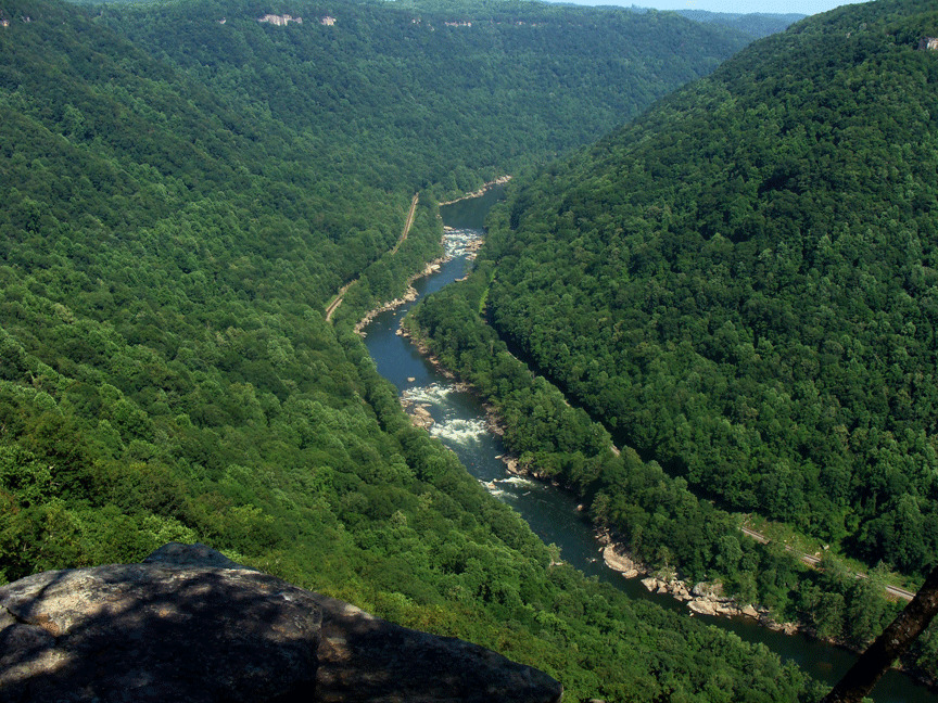 Endless Wall Trail - view of the river from Diamond Point