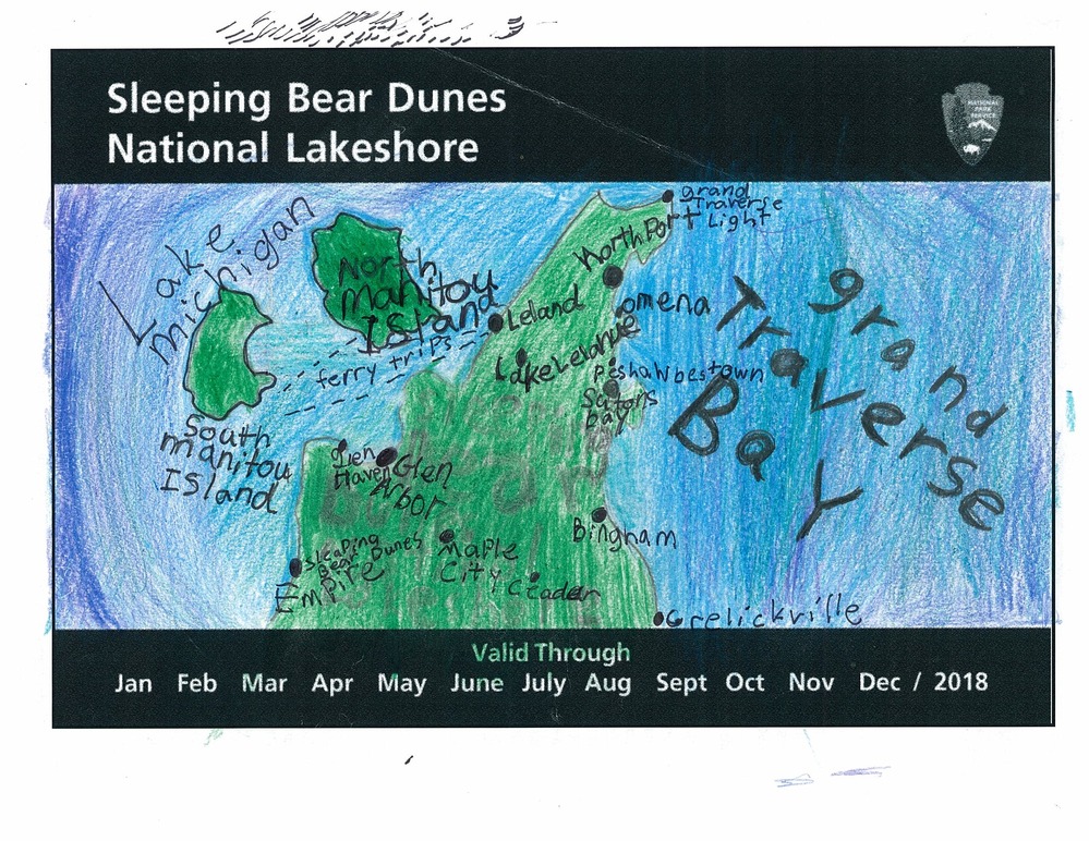 Scene of Sleeping Bear Dunes