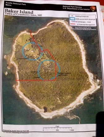 2012 CACO Summer Crew conducts fuel reduction project at Baker Island in Maine.