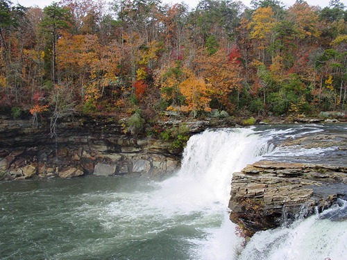 Little River Falls (AL Hwy 35) in the Fall