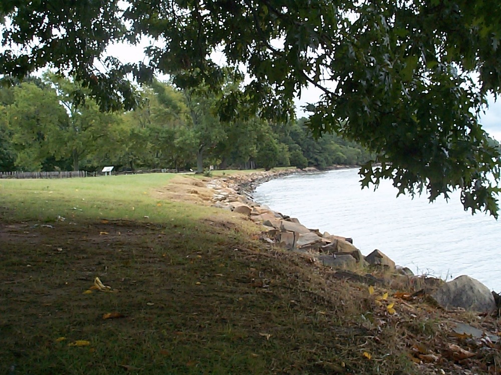 View of the James River in New Towne.