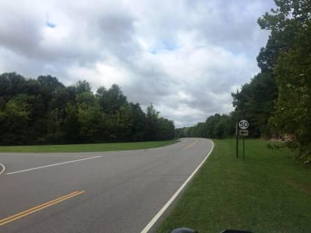 Metal highway sign with the number 50 on it