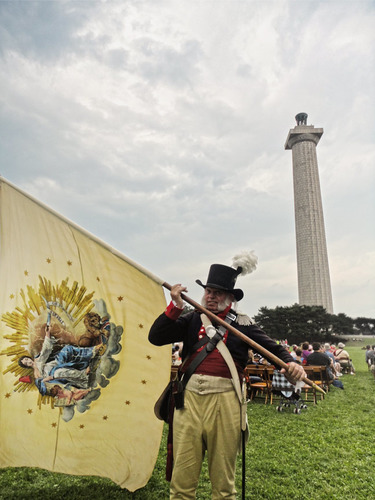 1812 reenactor at the Bicentennial Military Tattoo