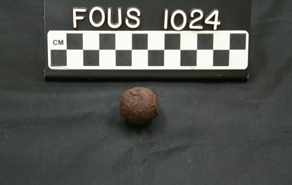 1.0 caliber iron ball.