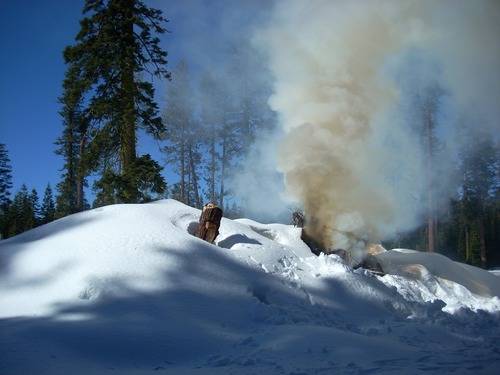 Large Burn Pile in summertown near Manzanita Lake