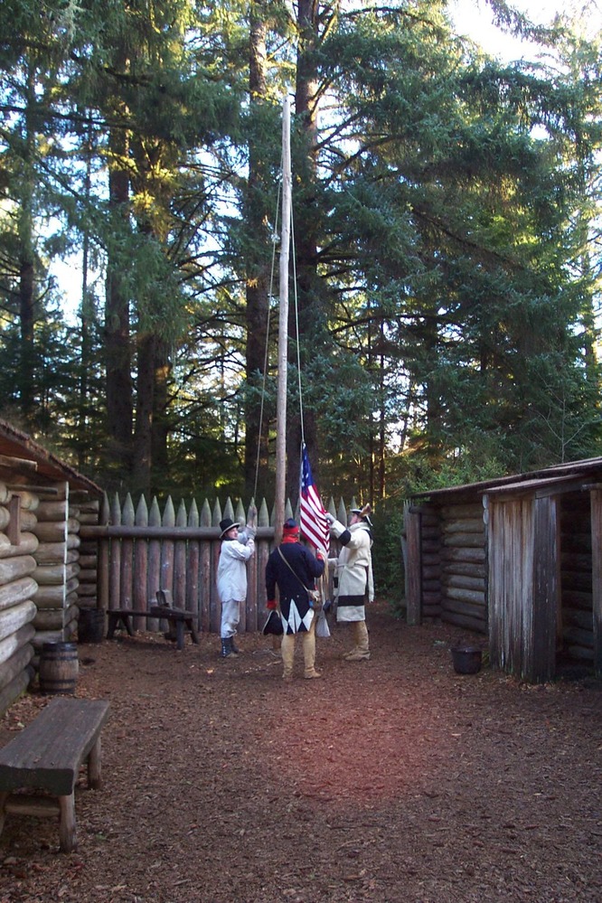 Flag Raising at Fort Clatsop
