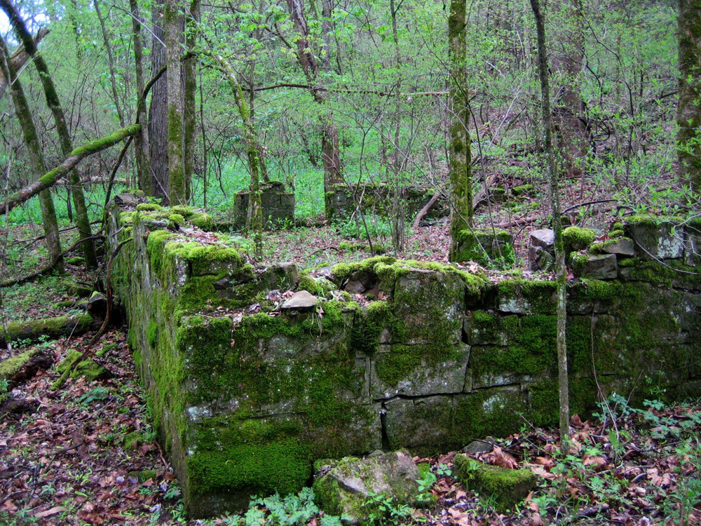 moss covered stone walls