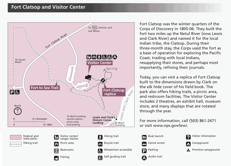 Fort Clatsop, a unit of Lewis and Clark National Historical Park, offers one of two visitor centers in the park.