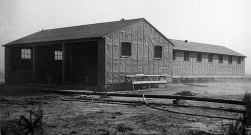 View of Fire Station #1 as it is being built.