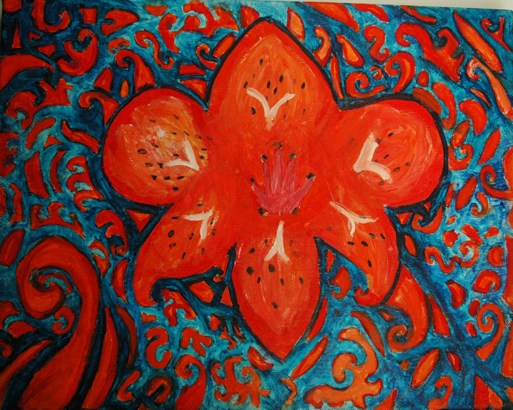 student artwork-trout lily