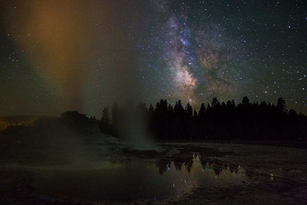 Castle Geyser & Milky Way