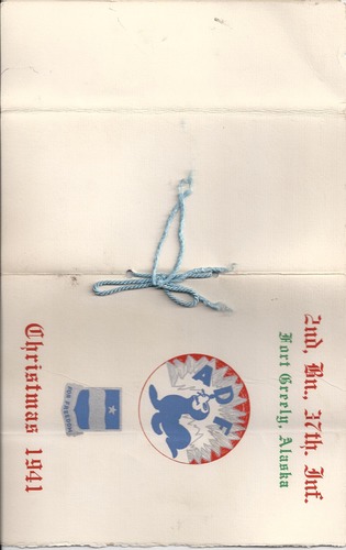 1941 Christmas Dinner Menu (cover)