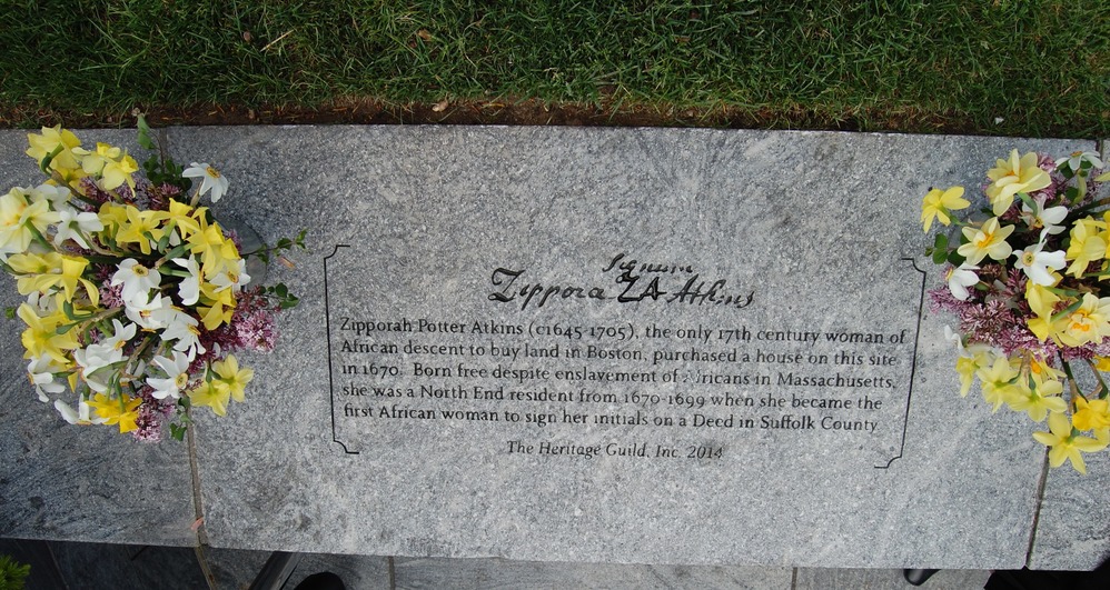 Rose Kennedy Greenway Marker for Zipporah Potter Atkins