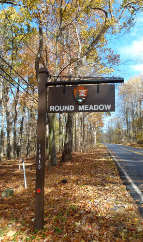 Camp Round Meadow sign