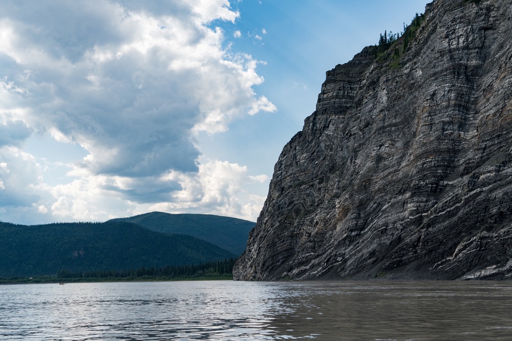 Yukon River and bluffs