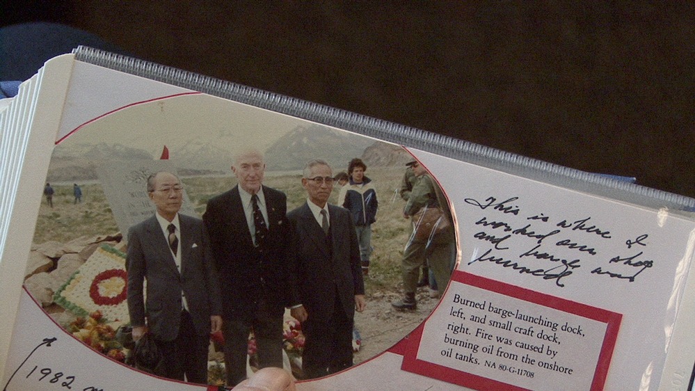 Japanese and American veterans at Dutch Harbor
