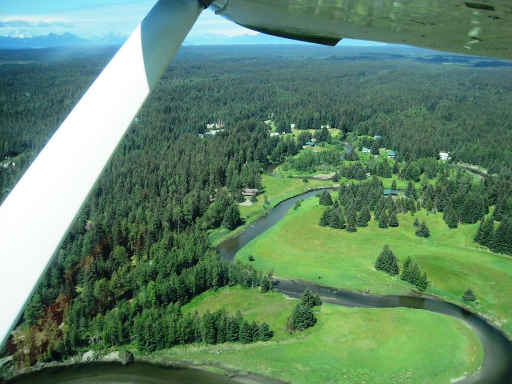 The Salmon River flows through town.