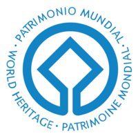 The logo of the World Heritage Convention