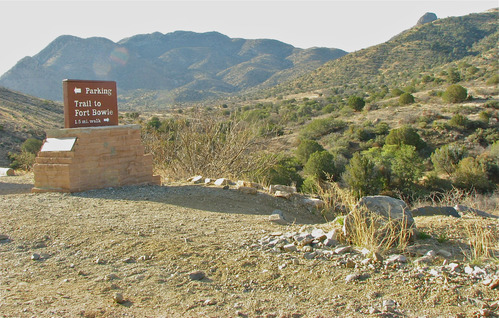 The trail into Fort Bowie. 