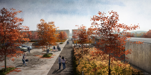 Approach to the Visitor Center